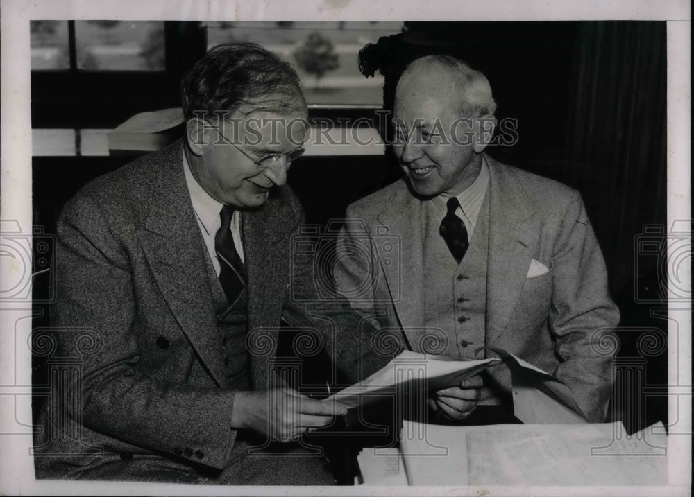 1938 Press Photo Senator Burton K. Wheeler &amp; Daniel B. Robertson In Washington - Historic Images