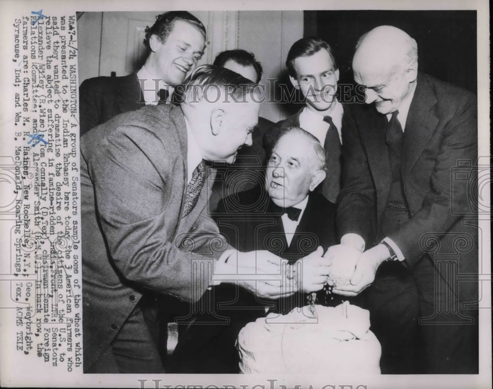 1951 Senators Alexander Wiley,Alexander Smith &amp; Charles Haines - Historic Images