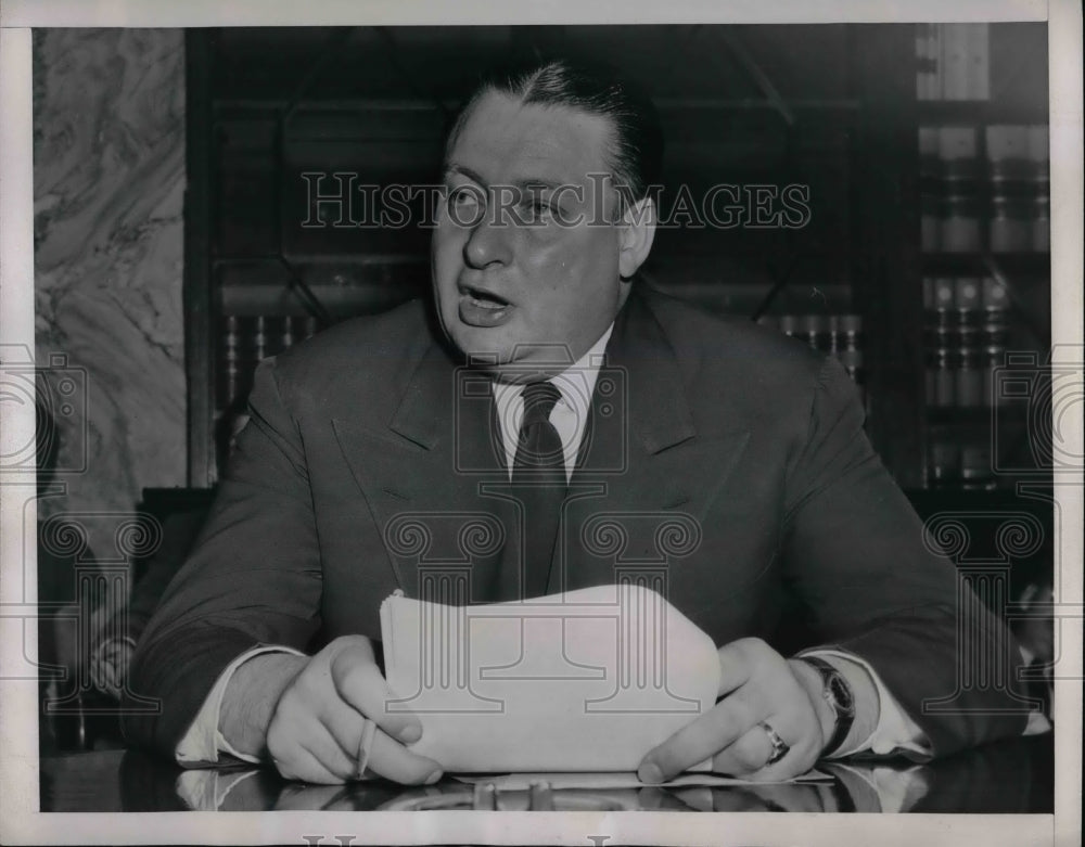 1947 Press Photo J.A. Krug Senate Public Lands Committee - nea60353 - Historic Images