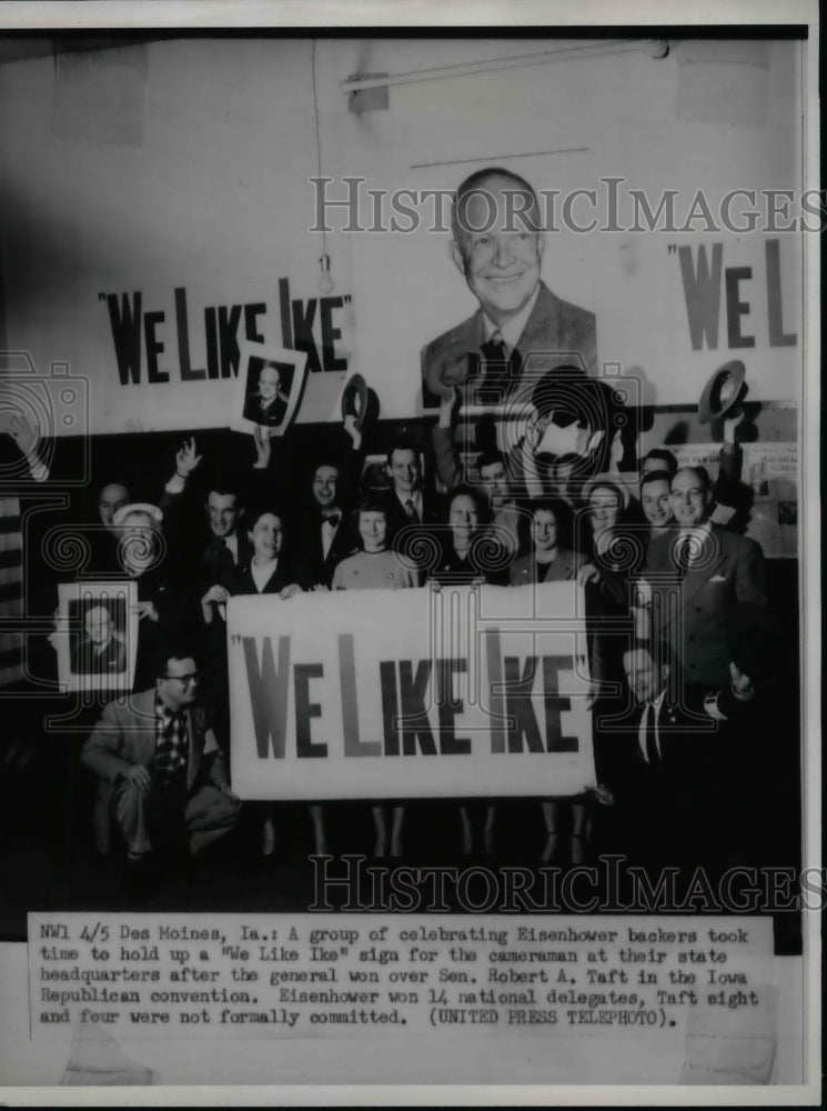 1962 Press Photo Group Celebrating Eisenhower Backers - nea60410 - Historic Images