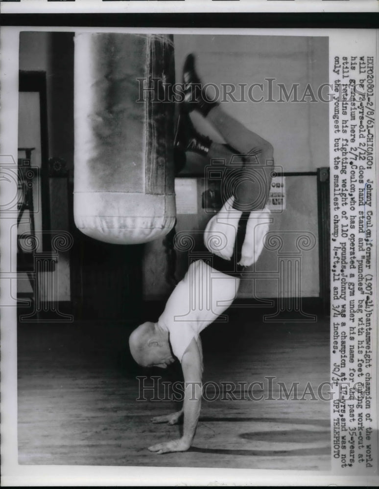 1961 Press Photo Johnny Coulon Former Bantanweight Champion - nea60469 - Historic Images