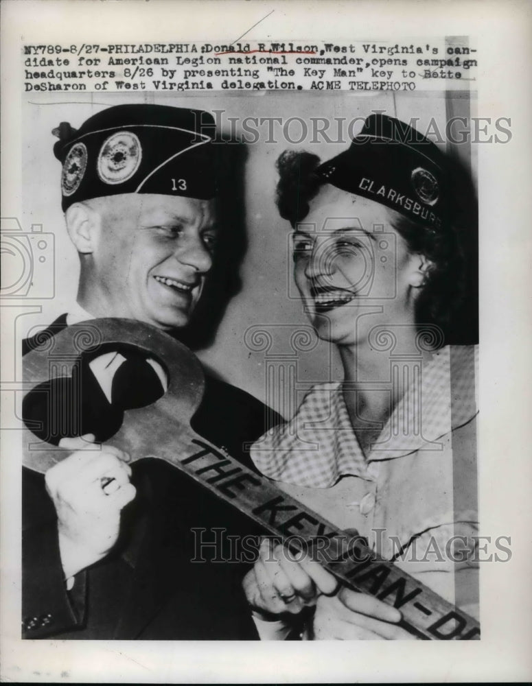 1949 Press Photo Donald R. Wilson Candidate For American Legion Commander - Historic Images