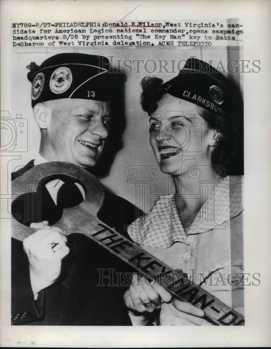 Donald R Wilson Jr 1949 Press Photo Donald R. Wilson Candidate For American Legion Comman ...