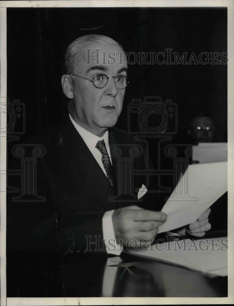 1934 Ernest T. Weir Chairman Of National Steel Corporation Speaking - Historic Images