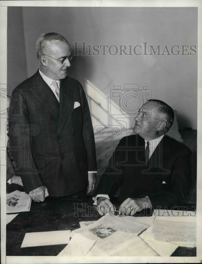 1933 Senator Robert F. Wagner &amp; E.T. Weir Of National Steel Company - Historic Images