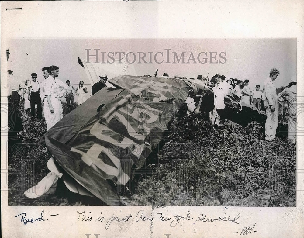 1938 Press Photo Elmer Kerti & instructor Dick Coulter die in plane crash - Historic Images