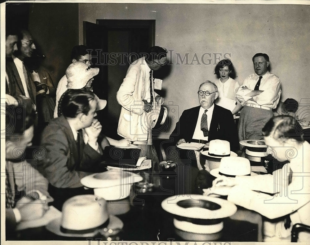 1933 Press Photo William Stevenson, chairman of Federal Bank - Historic Images