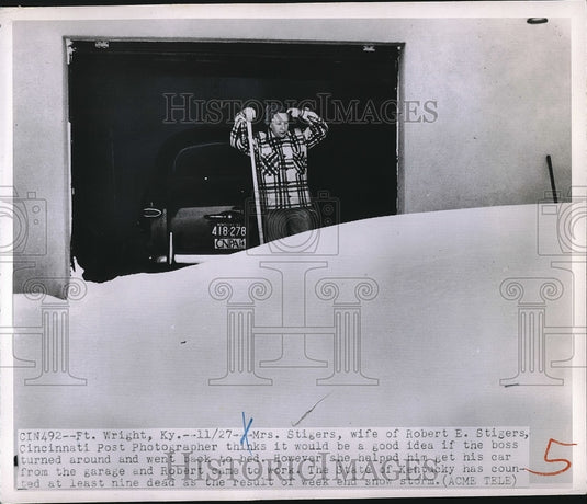 1950 Press Photo Mrs. Stigers Wife Of Post Photographer Robert E. Stigers - Historic Images