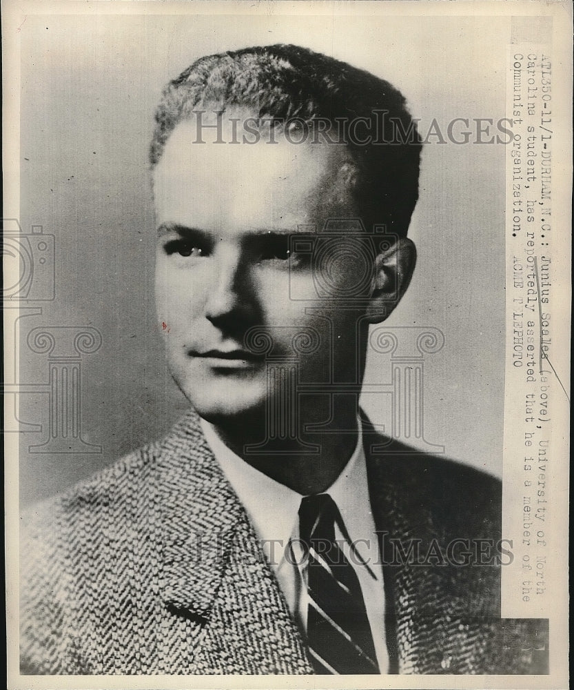 1947 University OF North Carolina Student Junius Scales  - Historic Images