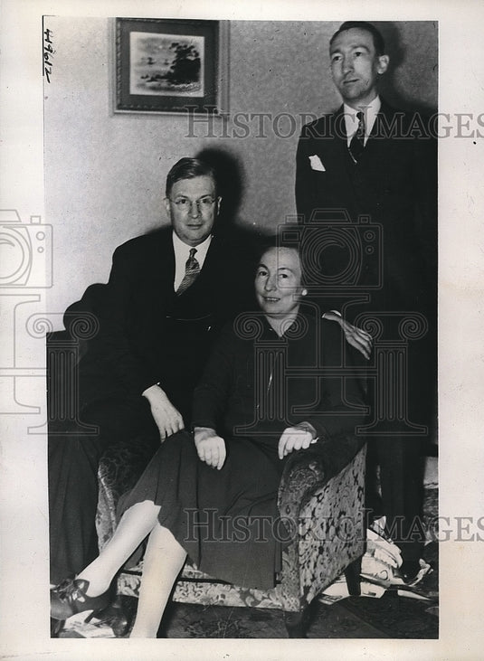 1937 Press Photo Arthur Seder,Mrs. Allan Burns & Willard Seder After Kidnapping - Historic Images