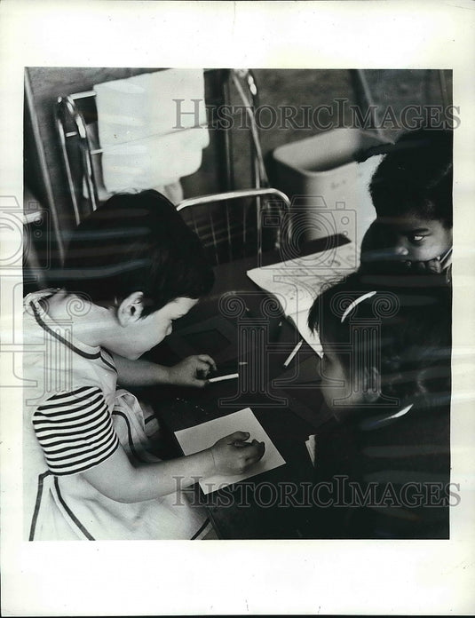 1969 Press Photo Children in Enriched Educational Program Washington DC - Historic Images