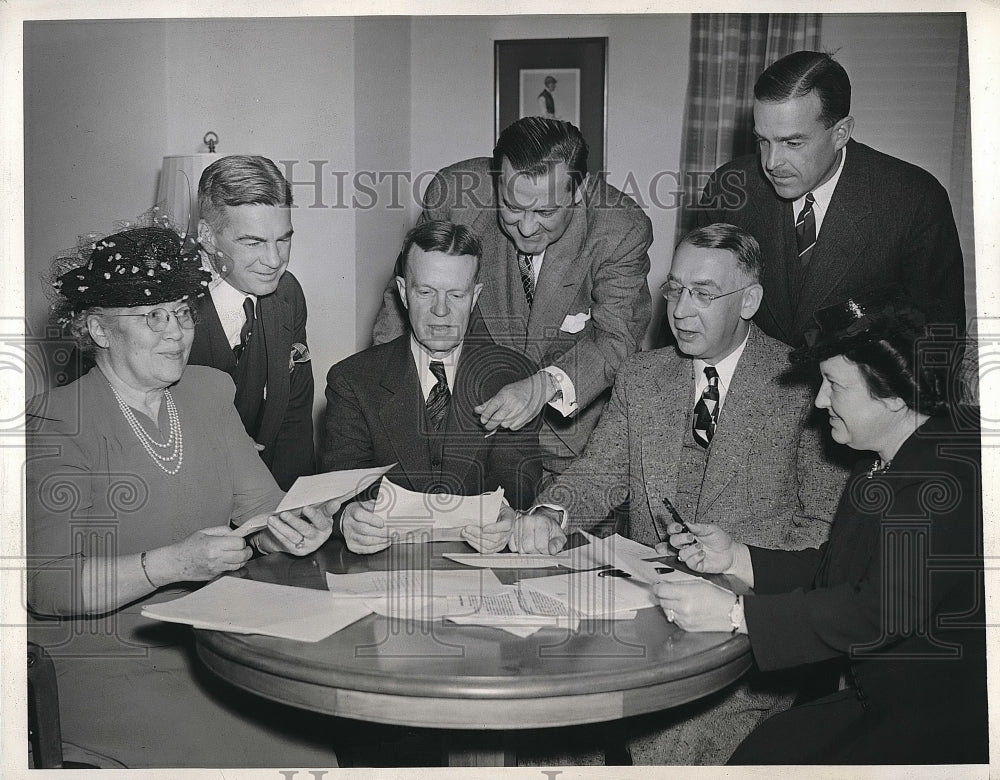1942 Press Photo Republican National Committee Harace Sayre Ingalls Wallace - Historic Images