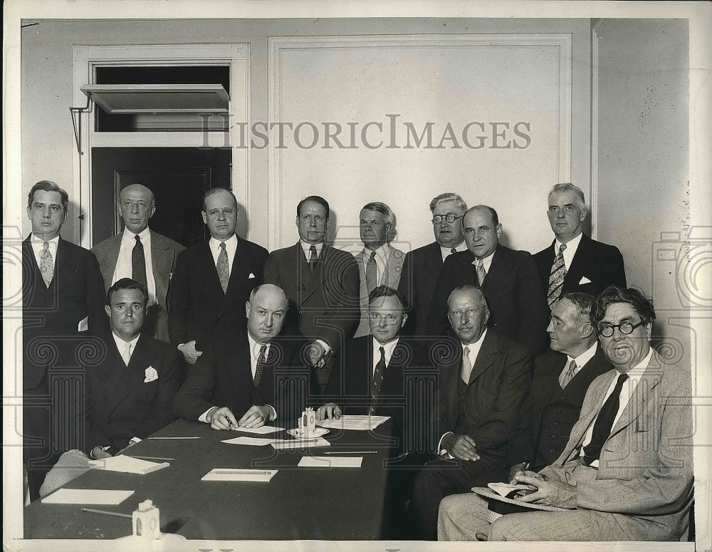 1932 Press Photo Democratic Finance Committee Keith Morgan, James Farley - Historic Images