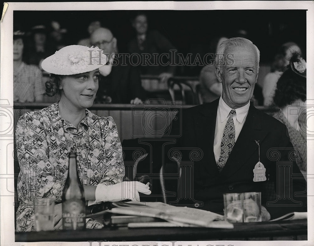 1939 Press Photo Mrs. Dodge Sloane, Courglas Faige, Society at Saratoga Opening - Historic Images