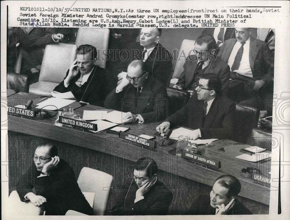 1957 United Nations Meet Russian Minister Andrei Gromyko  - Historic Images