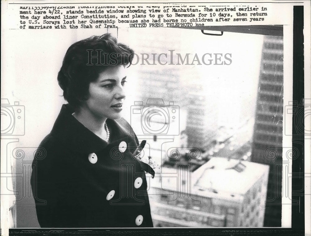 1958 Former Queen Soraya in Manhattan  - Historic Images