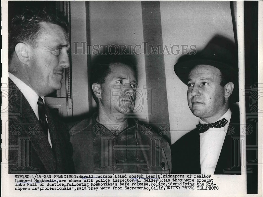 1954 Kidnappers Harold Jackson and Joseph Lear, Al Nelder - Historic Images