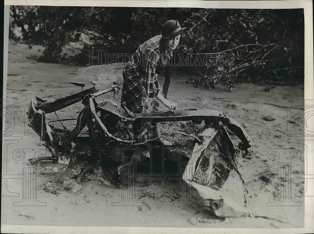 1934 Wrecked Car Found Near Idledale After Cloudburst  - Historic Images