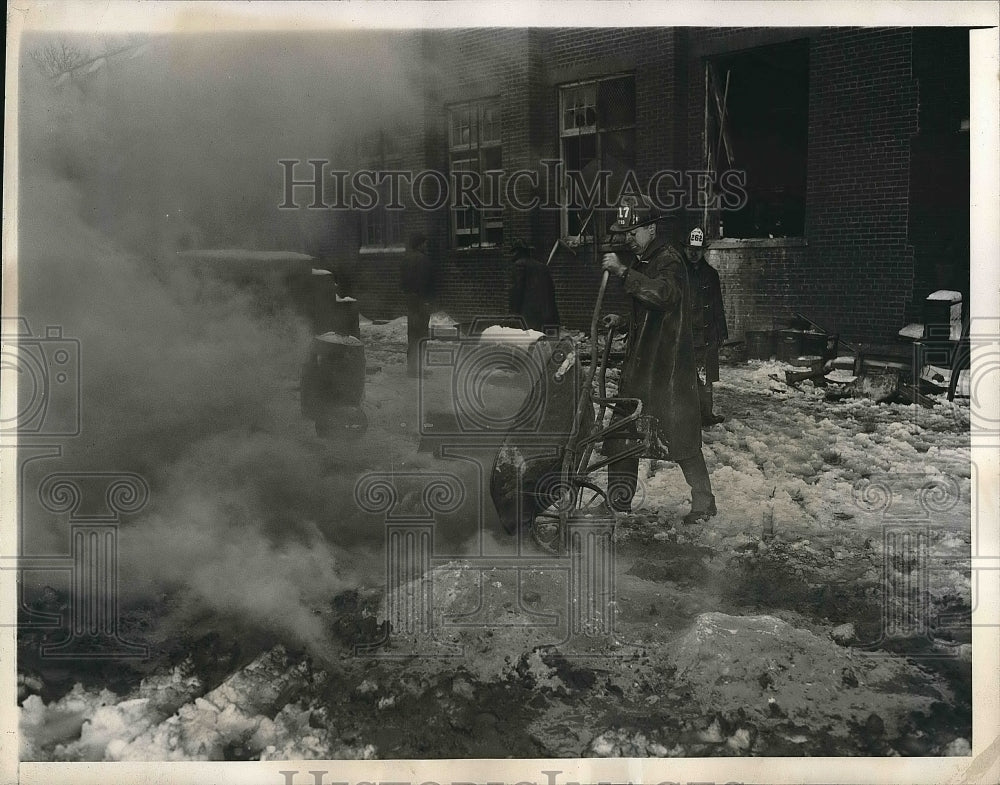 1944 Firemen dump Magnesium at Explosion of Capital Foundry Corp. - Historic Images
