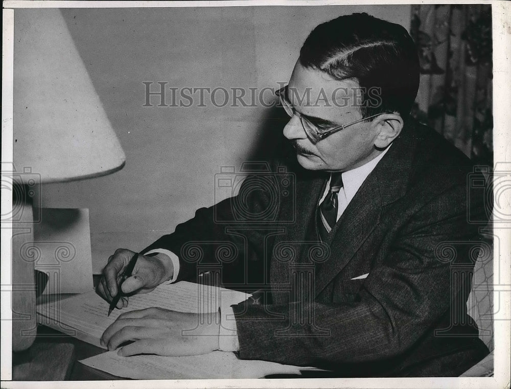 1948 Press Photo Gov. Thomas E. Dewey Candidate Republican Presidential - Historic Images