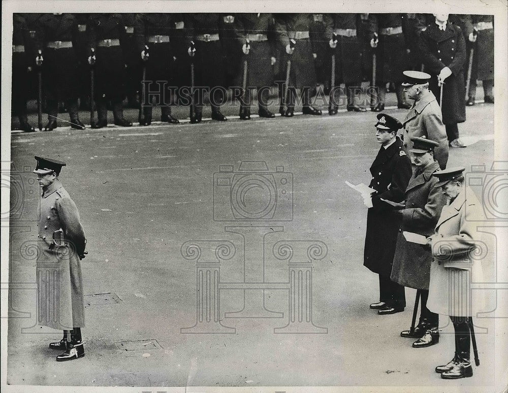 1933 Press Photo 15th Anniversary Singing of Armistice London Prince of Wales - Historic Images