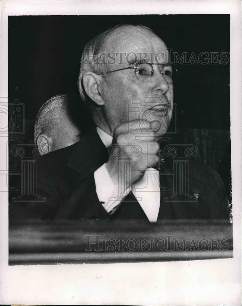 1951 Press Photo Senator Charles Tobey Senate Crime Investigating Committee - Historic Images