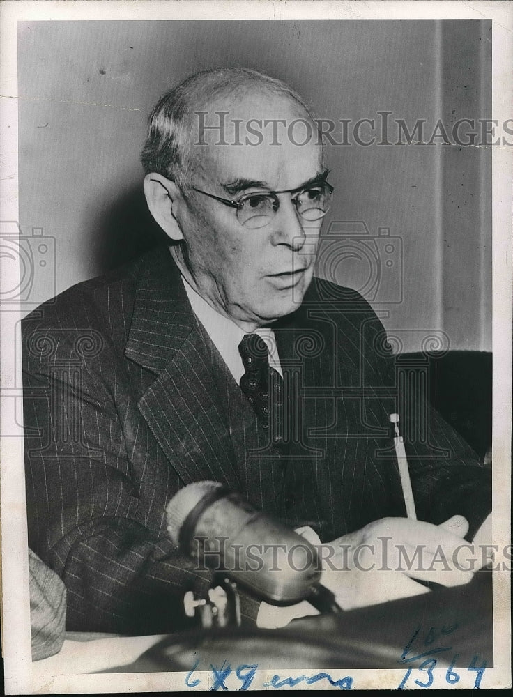 1951 Press Photo Sheriff Frank Clancy Jefferson Parish Senate Crime Heearing - Historic Images