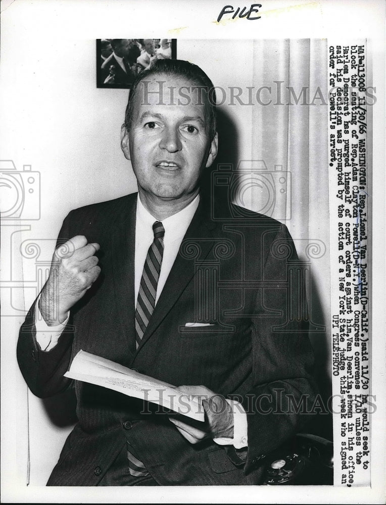 1966 Rep. Lionel Van Deerlin, democrat from California in his office - Historic Images