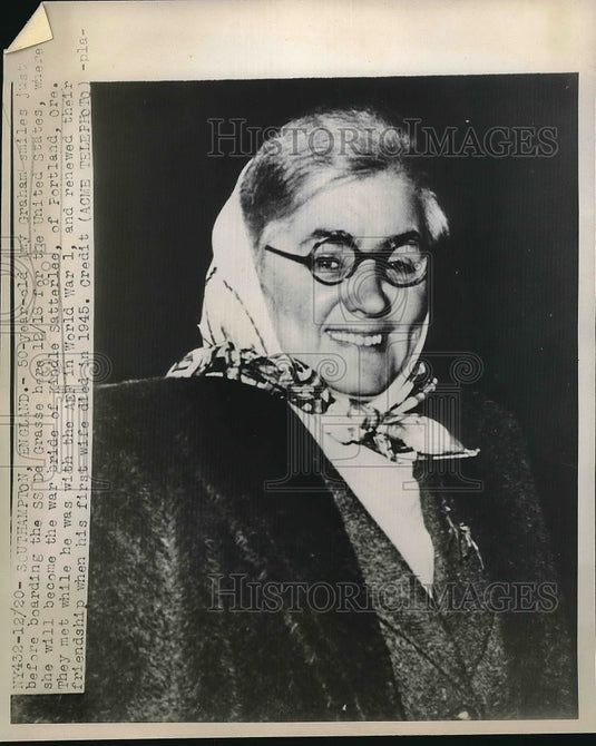 1947 Press Photo Amy Graham War Bride of Kindle Satterlee of oregon - Historic Images
