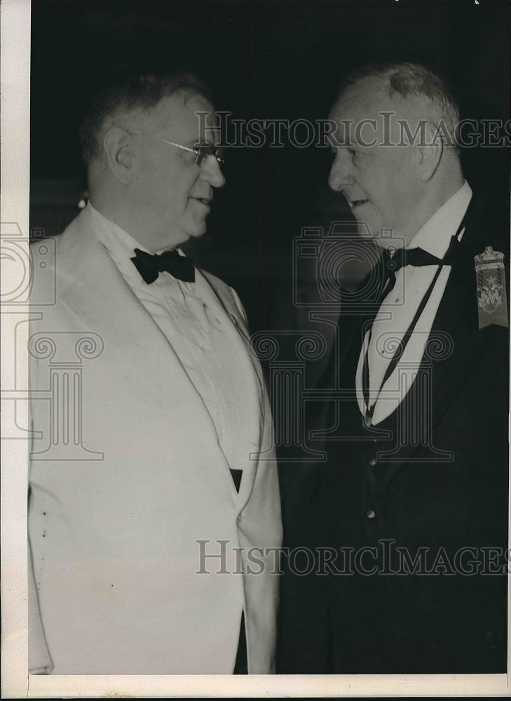 1940 Press Photo Harold Ickes &amp; Josephus Daniels at Dem. Nat. Convention - Historic Images