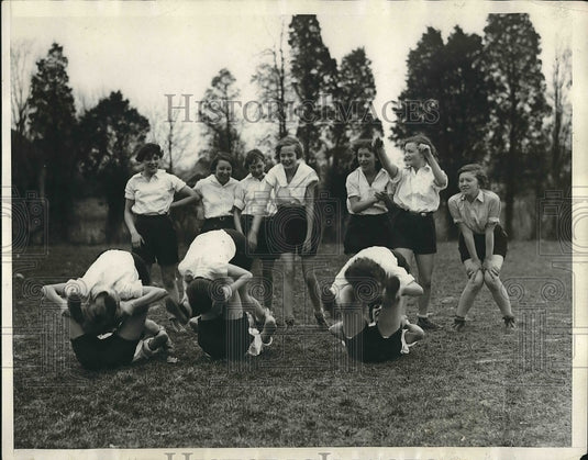 1930 Press Photo Physical Training Class at Arlington-Lee High School - Historic Images