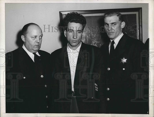 1948 Press Photo Marion Stevenson, U.S. Army deserter, caught holding up bank - Historic Images