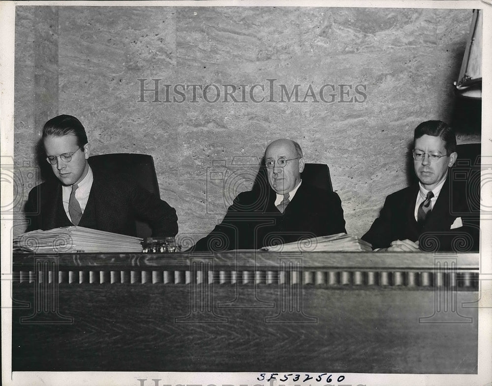1939 Press Photo Sen. Elbert Thomas, David Lloyd, Henry Fowler, Henry Fowler - Historic Images