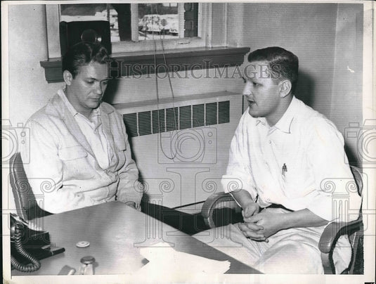 1957 Edward Burn charged with killing wife, Christine, & dad in - Historic Images