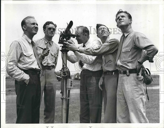1942 Press Photo Meteorology Course Eddie Edwards, Harry ANderson, Alfred - Historic Images