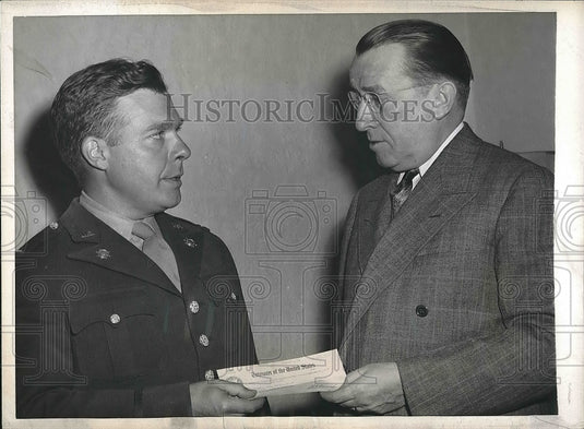1944 Col. Paul F. Yount, Rash O'Connor, Found. Infantile Paralysis - Historic Images