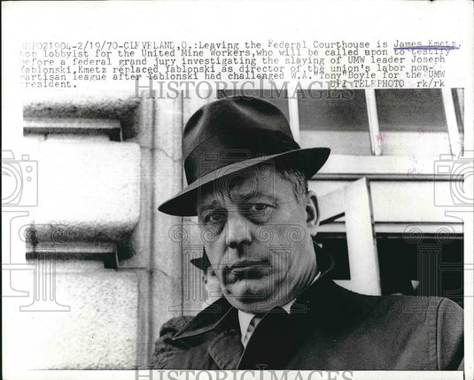 1970 Press Photo James Kmetz, Lobbyist for United Mine Workers - nea62270 - Historic Images