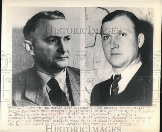 1948 Pres. Paul Markgraf, Johannes Stumm, Berlin City  - Historic Images