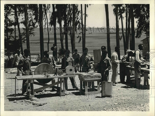 1957 Village of Ethiopia Schools in Carpentry Class  - Historic Images
