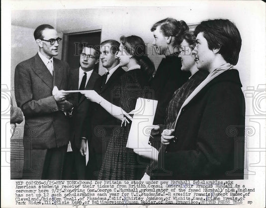 1956 Press Photo Sir Frances Rundall, R. Hudec, D. Small, S. Johnson, D. Vreuls - Historic Images