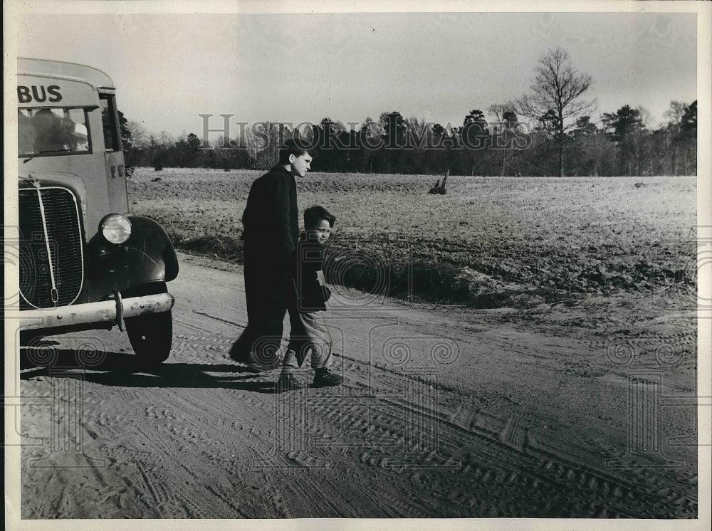 1938 Press Photo North Carolina Vast School Bus Program - Historic Images