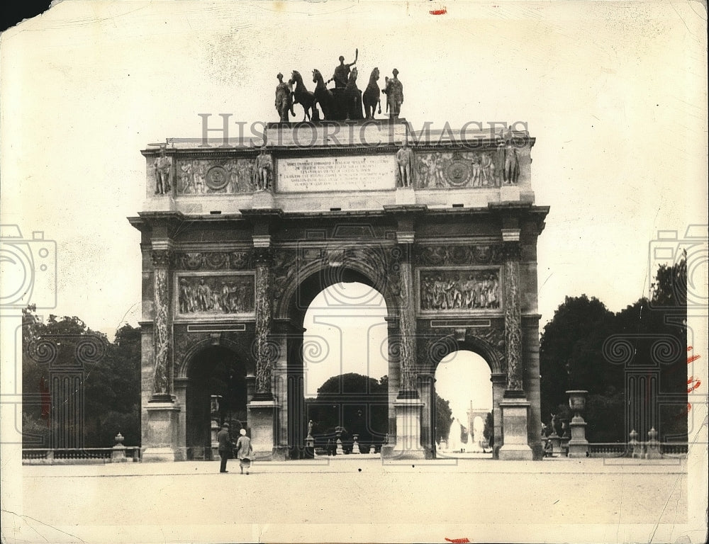 1933 Napoleonic Arch in Paris restored by Thomas Cochran of NY - Historic Images