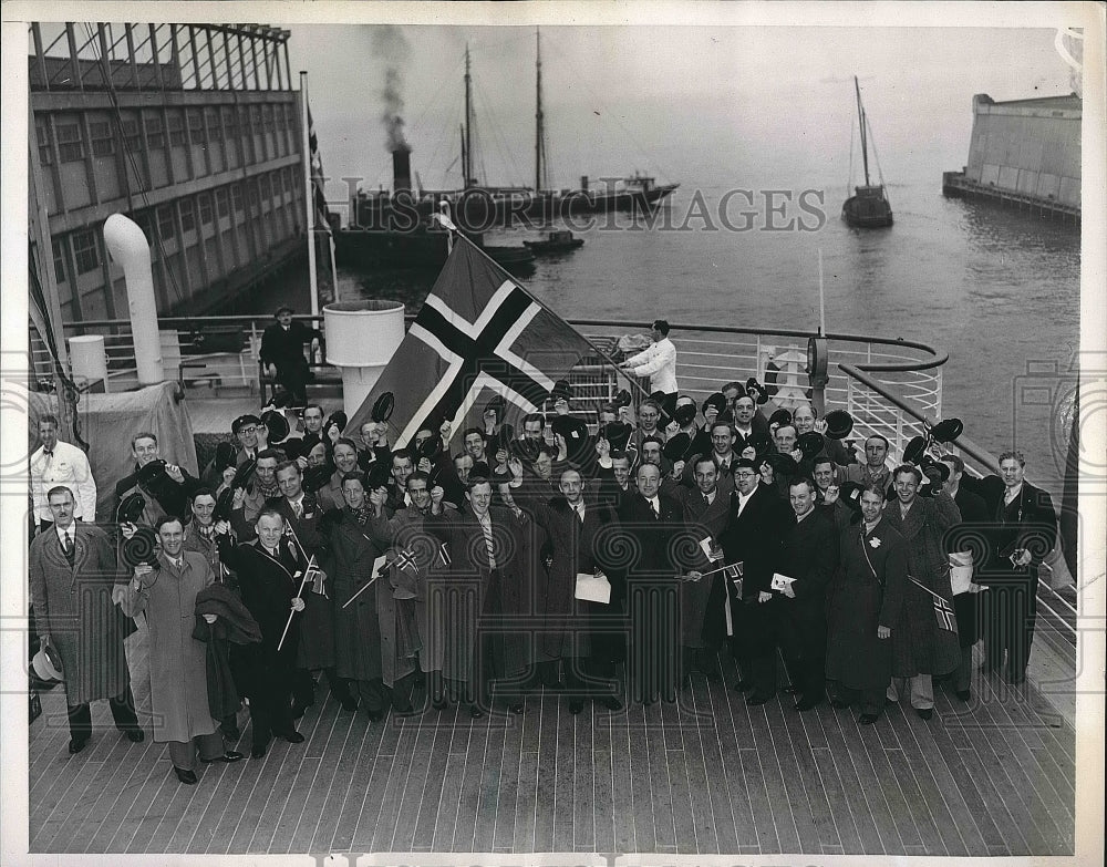 1939 Press Photo Norwegian Royal University Choir Arrive in New York - nea62588 - Historic Images