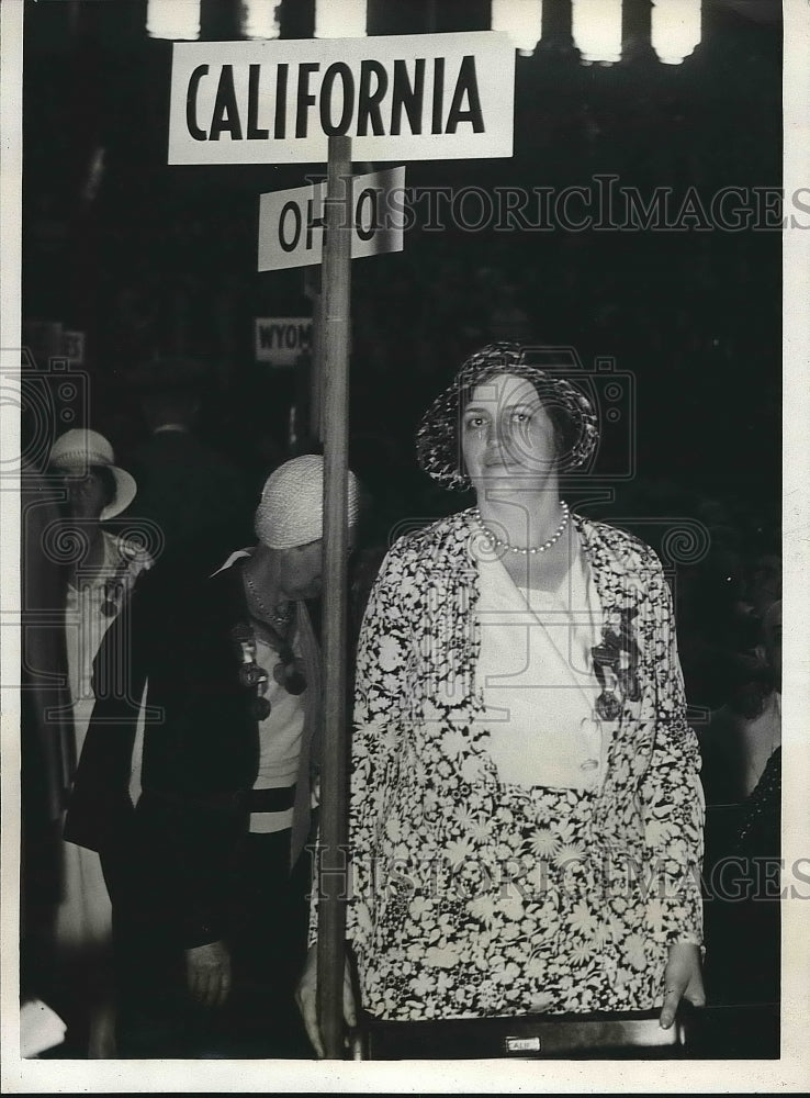1932 Press Photo Mrs Grace Bryan Hargreaves at Democratic Convention - nea62701 - Historic Images