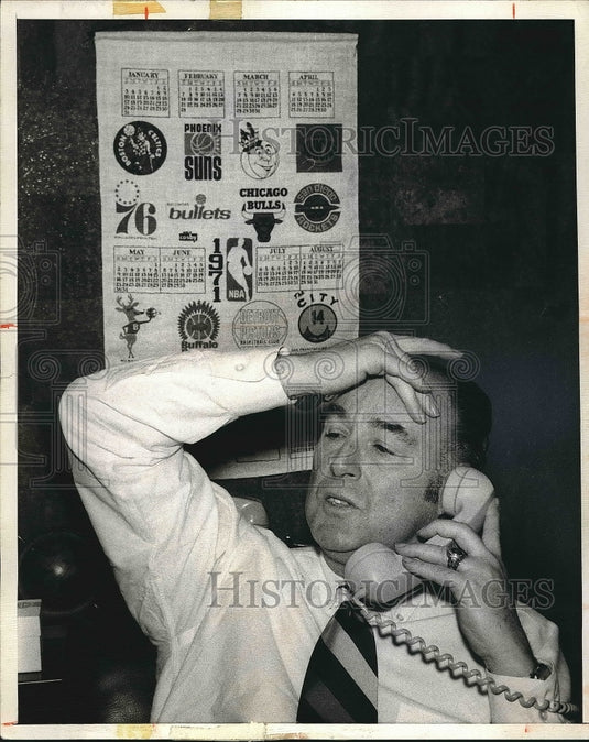 1971 Walter Kennedy Commissioner of NBA  - Historic Images