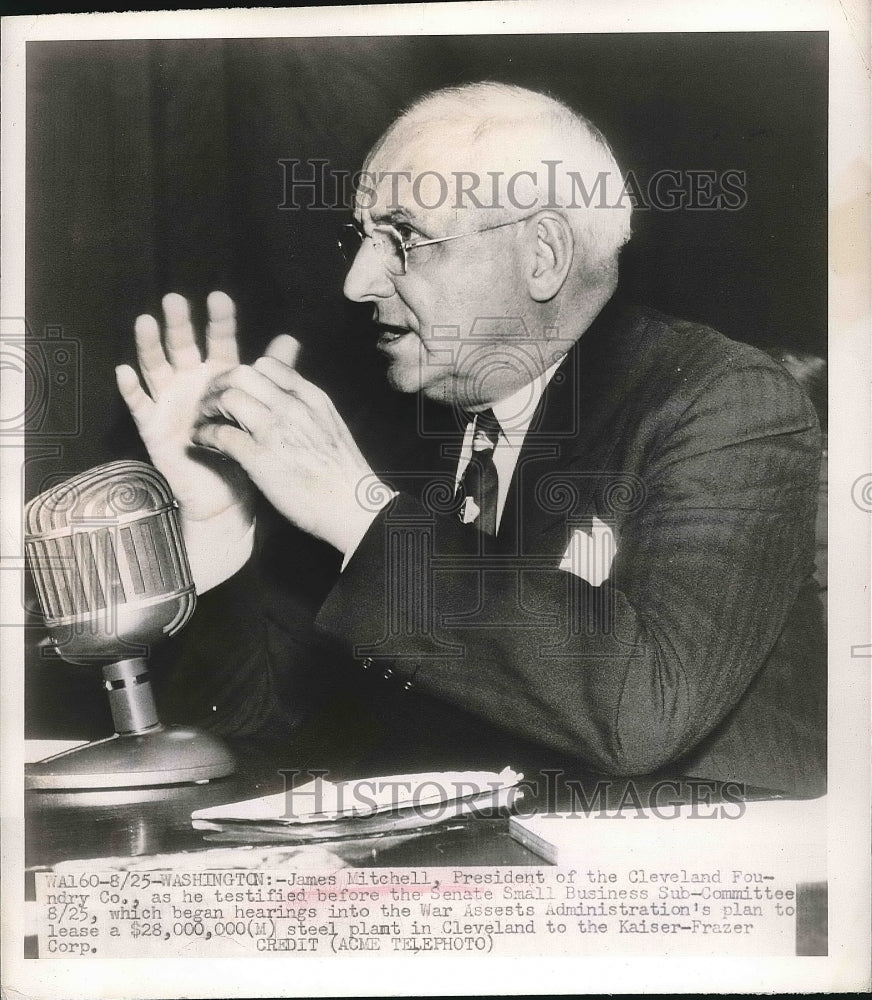 1948 James Mitchell President of Cleveland Foundry Company - Historic Images