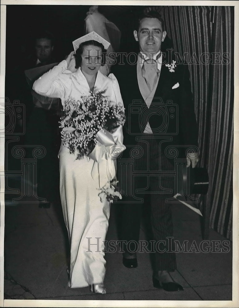 1937 Presidential Bodyguard Thomas Quarles Marries Arlene Eade - Historic Images