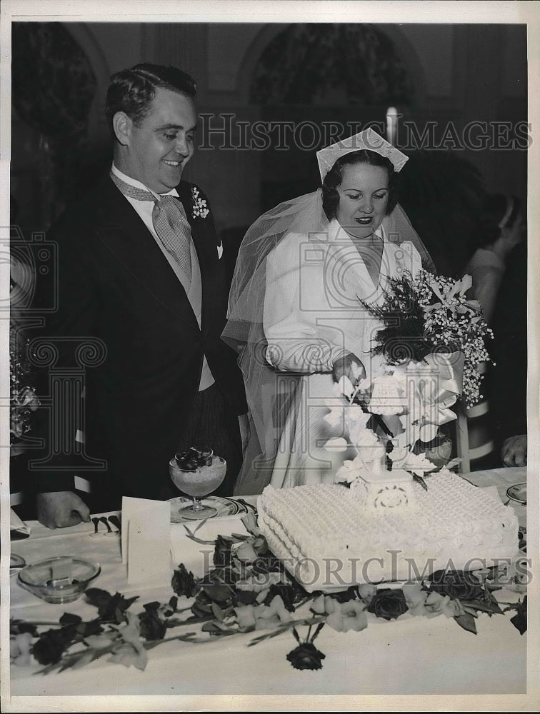 1937 Presidential Bodyguard Thomas Quarles &amp; New Wife Arlene - Historic Images