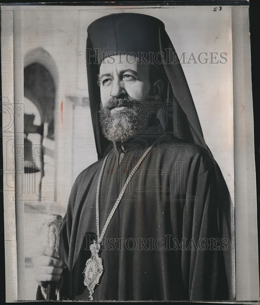 1956 Archbishop Makarios, Leader of Greek Cypriots  - Historic Images