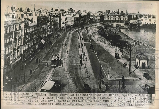 1947 Cadiz, Spain where an explosion at arsenal killed hundreds - Historic Images